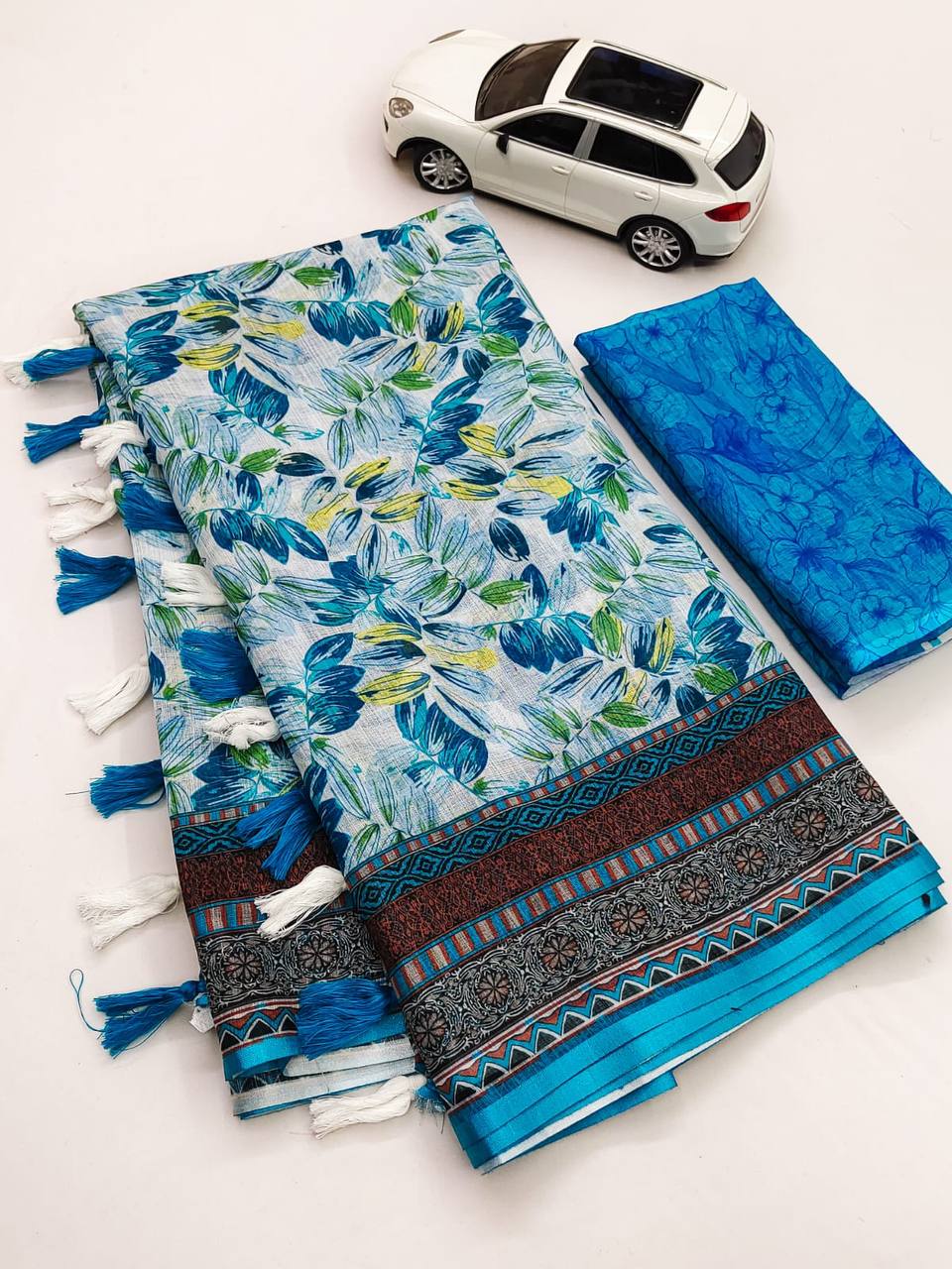 MG 293 Plain Linen Digital Printed Daily Wear Sarees Wholesale Shop In Surat